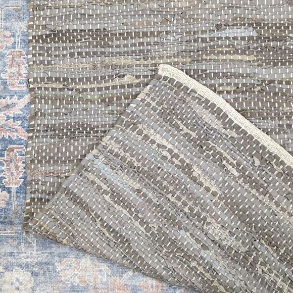 Jute Style Leather Rug - Picture 1 of 4
